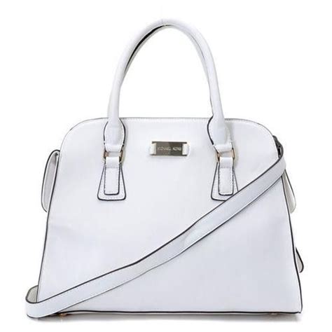 michael kors gia leather large white satchel